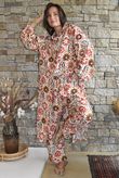 Riad Nights Longline Belted Duster Shirt Rust
